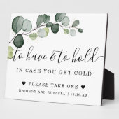 Eukalyptus Gold für Hochzeitsskripte Fotoplatte (Seite)