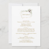 Eukalyptus Gold Geometric All in one Wedding Invit Einladung (Rückseite)