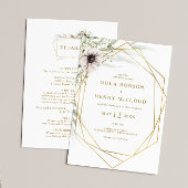 Eukalyptus Gold Geometric All in one Wedding Invit Einladung