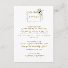 Eukalyptus Gold Geometric Details Umschließungskar Begleitkarte