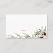 Eukalyptus Gold Geometric Flat Wedding Platzkarte (Vorderseite)