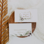 Eukalyptus Gold Geometric Flat Wedding Platzkarte