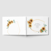 Eukalyptus Gold Geometric Floral Wedding Gästebuch (Voll)