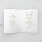 Eukalyptus Gold Geometric Folded Wedding Program Programm (Innenseite)