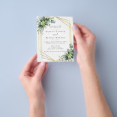 Eukalyptus Gold Geometric Wedding Flyer (Gruppe)