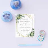 Eukalyptus Gold Geometric Wedding Flyer (Einzeln)
