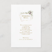 Eukalyptus Gold Geometric Wedding wünscht well Begleitkarte (Vorderseite)