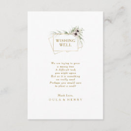 Eukalyptus Gold Geometric Wedding wünscht well Begleitkarte
