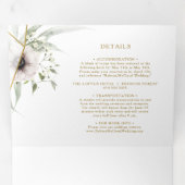 Eukalyptus Gold Geometric Wedric Dreifach Gefaltete Einladung (Innen Erste Seite)