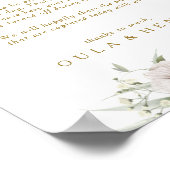 Eukalyptus Gold Geometric Zeremony Sign Poster (Ecke)