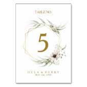 Eukalyptus Gold Geometrische Tischnummer (Rückseite)