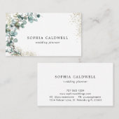 Eukalyptus Gold Glitzer Botanisch Visitenkarte (Vorne/Hinten)