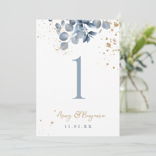 Eukalyptus Gold Glitzer Code 01 table num style a (Stehend Vorderseite)