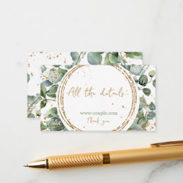 Eukalyptus gold Glitzer Code 02 alle Einzelheiten Begleitkarte