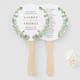 Eukalyptus Gold Glitzer Fan Programm Fächer