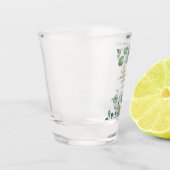 Eukalyptus Gold Glitzer - Grüne Hochzeit Schnapsglas (Links)