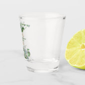 Eukalyptus Gold Glitzer - Grüne Hochzeit Schnapsglas (Rechts)