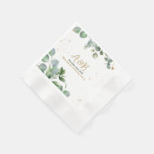 Eukalyptus Gold Glitzer - Grüne Hochzeit Serviette (Ecke)