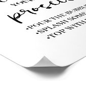 Eukalyptus Gold Glitzer Pimp Ihr Prosecco Poster (Ecke)