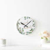 Eukalyptus gold Glitzer Uhr 2 (Zuhause)