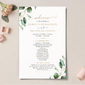 Eukalyptus Gold Greenerity Wedding Program