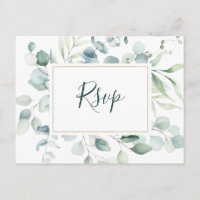 Eukalyptus Gold Greenerity Wedding RSVP