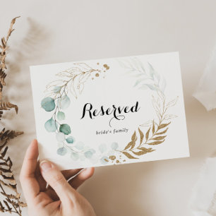 Eukalyptus-Gold-Hochzeit vorbehalten