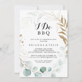 Eukalyptus Gold I GRILLEN Engagement Party Einladung (Vorderseite)