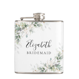 Eukalyptus-Gold-Junggesellinnen-Abschied-Flasche Flachmann