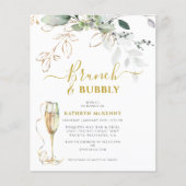 Eukalyptus-Gold-Kalligrafie-Brautparty (Vorderseite)