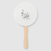 Eukalyptus-Gold-Kalligrafie-Hand F Fächer (Rückseite)