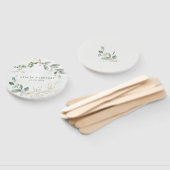 Eukalyptus-Gold-Kalligrafie-Hand F Fächer (Non-assembled)