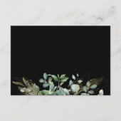 Eukalyptus Gold Leaf Modernes Design Begleitkarte (Rückseite)