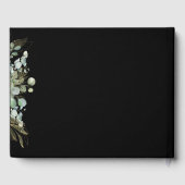 Eukalyptus Gold Leaf Modernes Design Gästebuch (Rückseite)