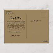 Eukalyptus Gold Leaf Modernes Design Postkarte (Rückseite)