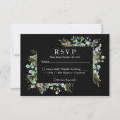 Eukalyptus Gold Leaf Modernes Design RSVP Karte (Vorderseite)