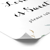 Eukalyptus Gold Liebe ist ein süßes Zeichen Poster (Ecke)