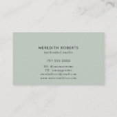 Eukalyptus Gold Metallic Sage Jewelier Designer Visitenkarte (Rückseite)