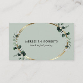 Eukalyptus Gold Metallic Sage Jewelier Designer Visitenkarte