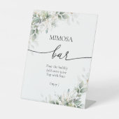 Eukalyptus Gold Mimosa Bar Sign Sockelschild (Vorderseite)