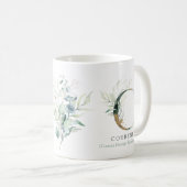 Eukalyptus Gold Monogram Initial C Greenery Chic Kaffeetasse (VorderseiteRechts)