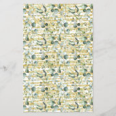 Eukalyptus Gold Name Liebe Song Duschspielkarte Flyer (Hinten)