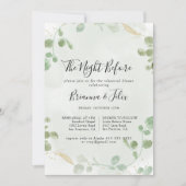 Eukalyptus Gold Night Before Probe Dinner Einladung (Vorderseite)