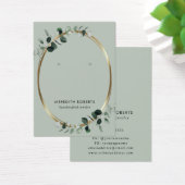 Eukalyptus Gold Oval Oval Earring Display Card (Schreibtisch)