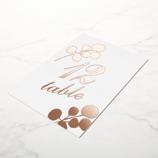 Eukalyptus-Gold-Präparate-Tischnummer Folieneinladung (Gedreht)