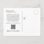 Eukalyptus Gold QR Code UAWG Wedding Einladungspostkarte (Rückseite)