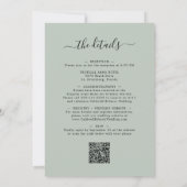 Eukalyptus Gold Sage All in one Details Hochzeit Einladung (Rückseite)