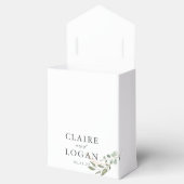 Eukalyptus Gold Sage Green Wedding Geschenkschachtel (Geöffnet)