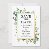 Eukalyptus Gold Save The Date (Vorderseite)