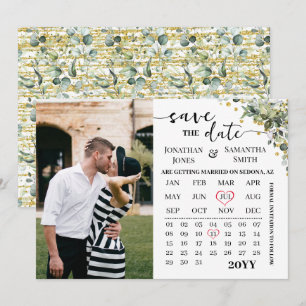 Eukalyptus Gold Save the Date Hochzeit